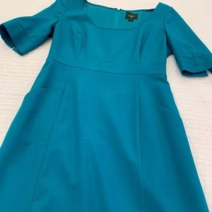 Teal J. Crew suiting shift dress with pockets